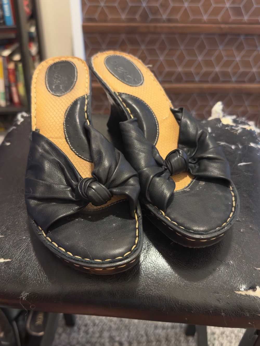 b.o.c. Black Knot-Front Slide Mules